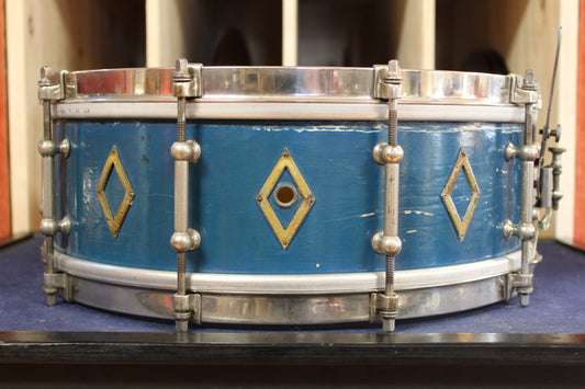 1933 Ludwig & Ludwig 5x14 Professional Model in 'Hi-Luster Blue'