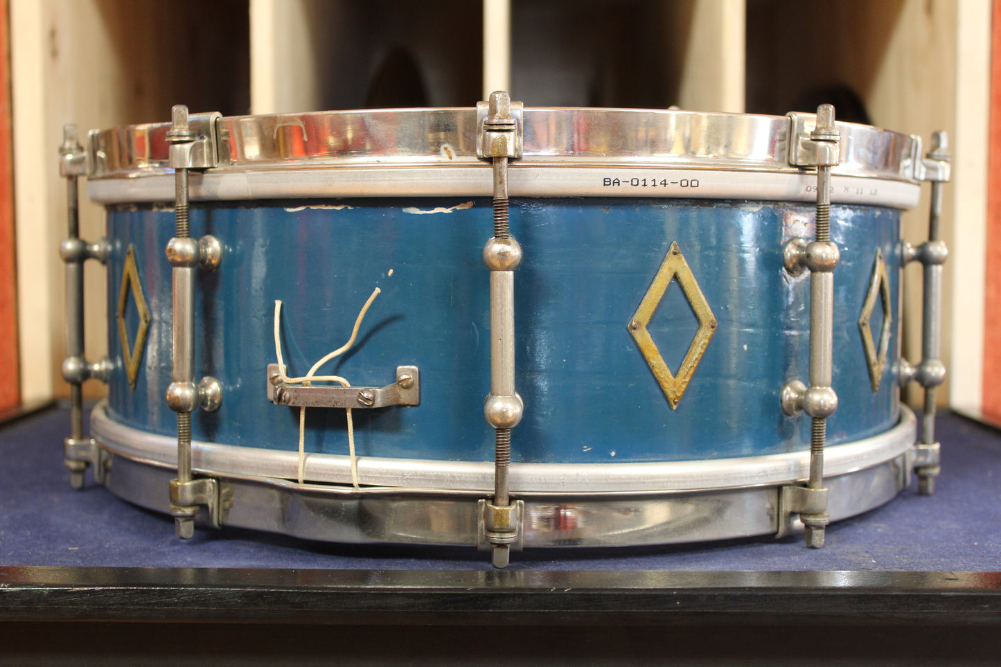 1933 Ludwig & Ludwig 5x14 Professional Model in 'Hi-Luster Blue'