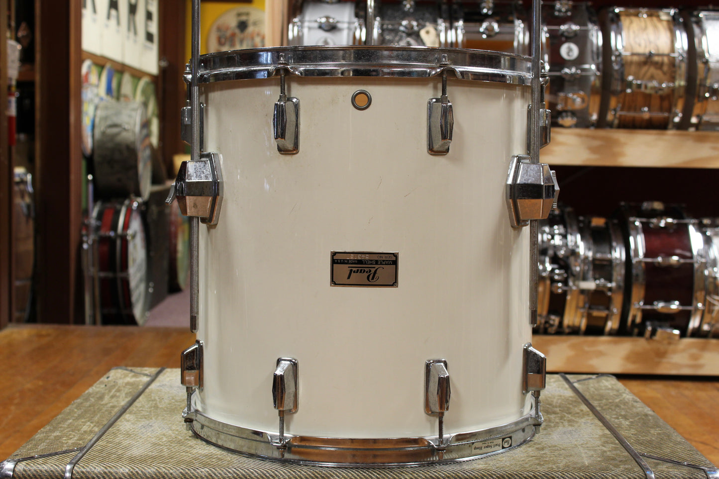 1980s Pearl Maple Shell Outfit in White Gloss 14x20 8x12 9x13 16x16