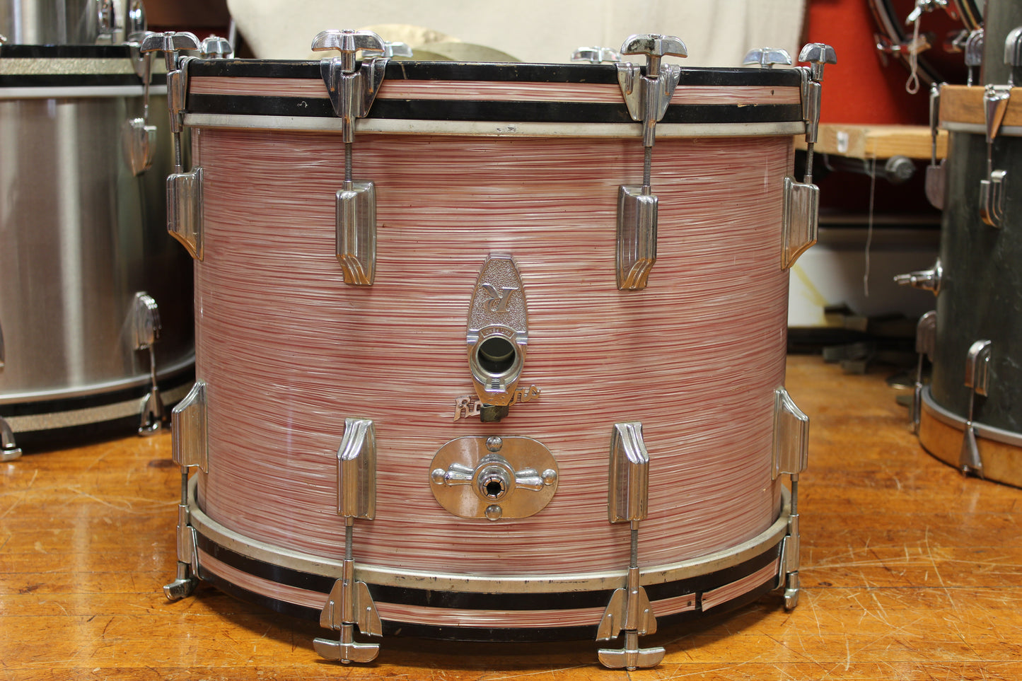 1960s Rogers Wine Red Ripple Bass Drum 14"x20"