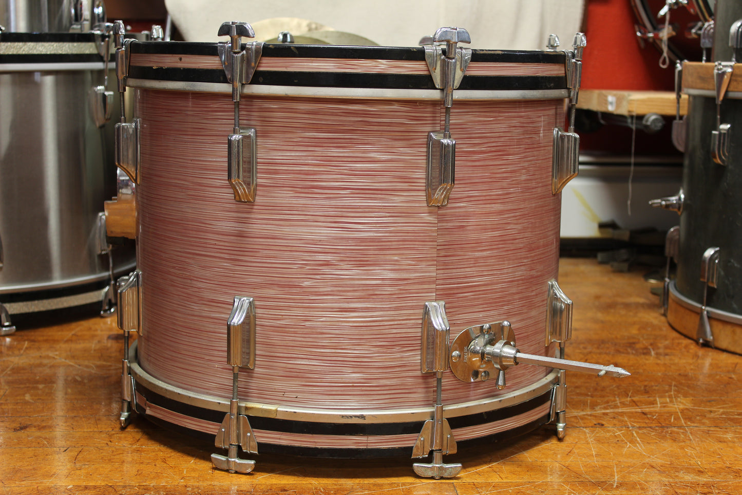 1960s Rogers Wine Red Ripple Bass Drum 14"x20"