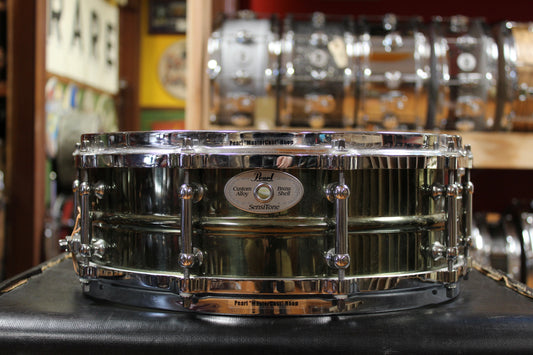 Pearl 5x14 SensiTone Brass Shell Snare Drum