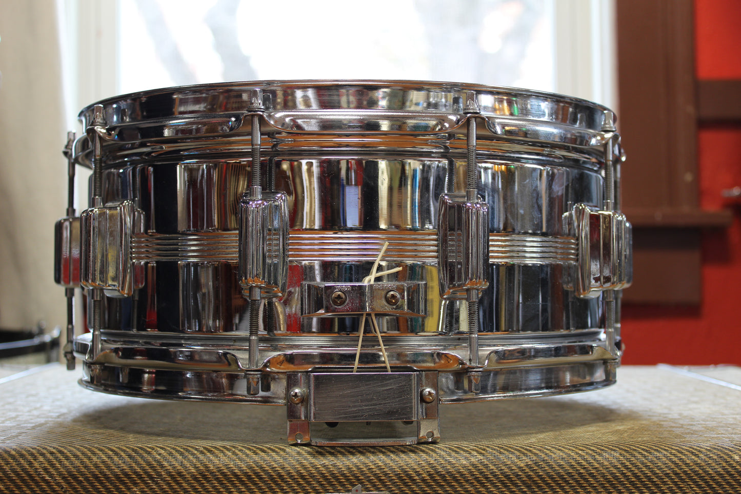 1960s Rogers Dynasonic 6.5"x14" Chrome over Brass Snare Drum