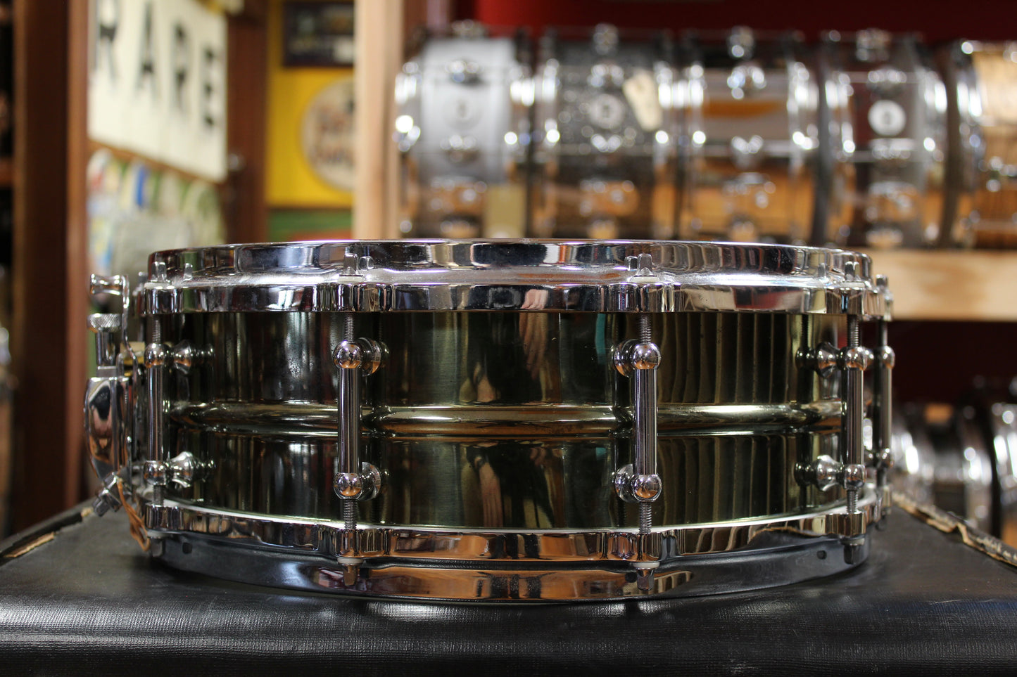Pearl 5x14 SensiTone Brass Shell Snare Drum