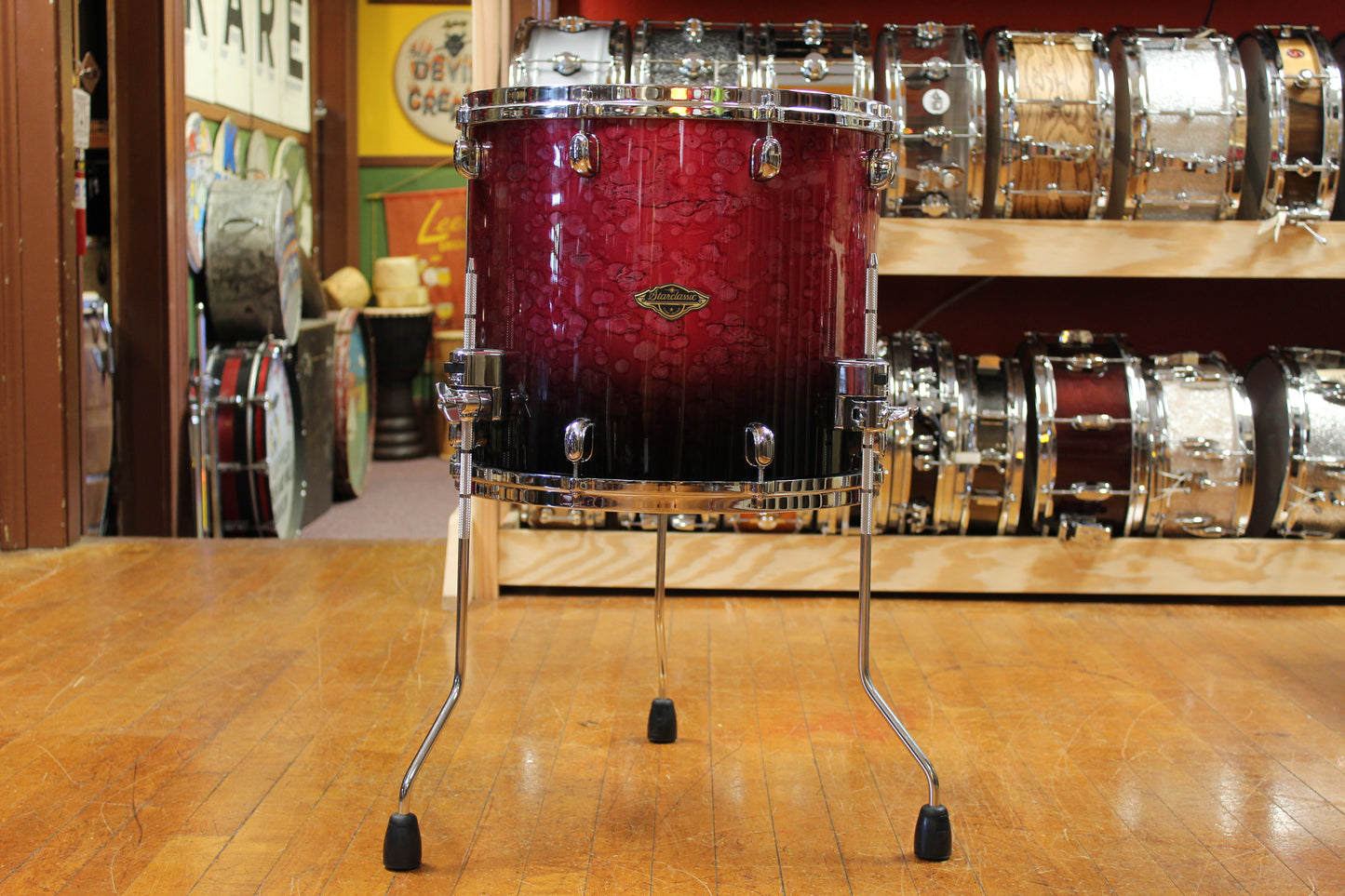 Tama Starclassic Walnut Birch Outfit in Molten Dark Raspberry Fade 16x22 8x10 9x12 14x16