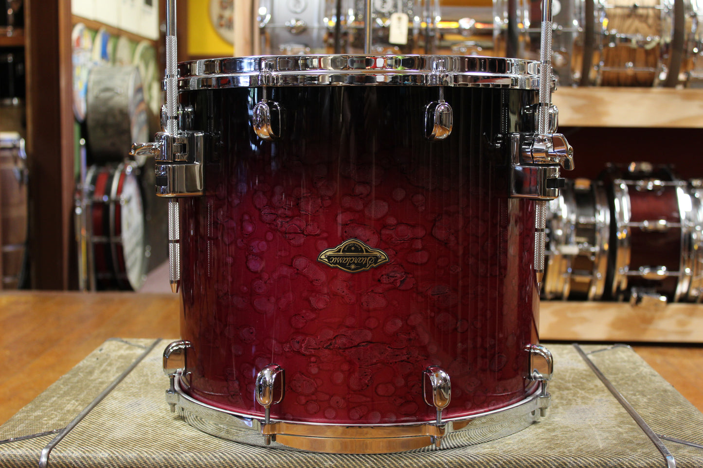 Tama Starclassic Walnut Birch Outfit in Molten Dark Raspberry Fade 16x22 8x10 9x12 14x16