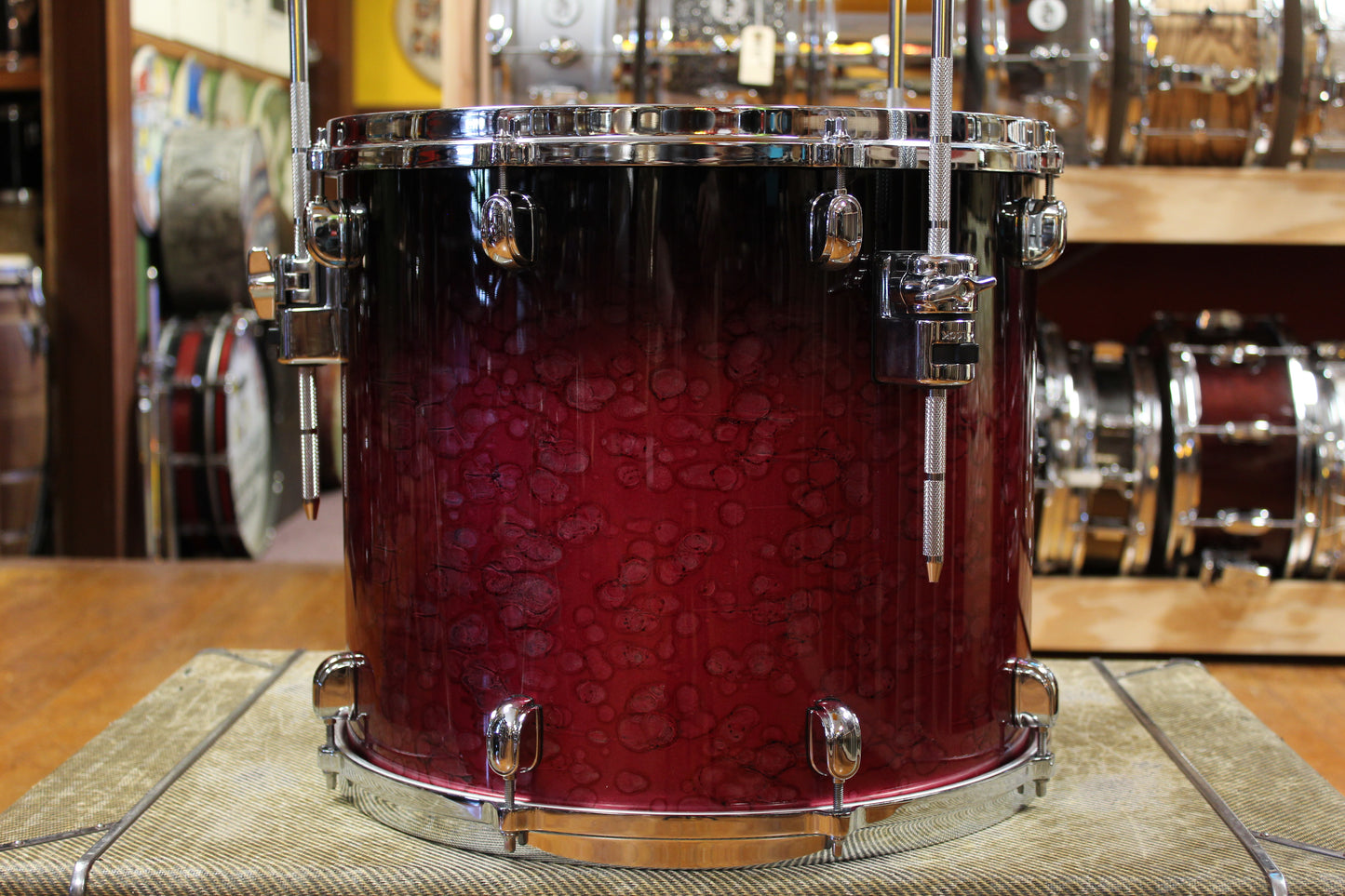 Tama Starclassic Walnut Birch Outfit in Molten Dark Raspberry Fade 16x22 8x10 9x12 14x16