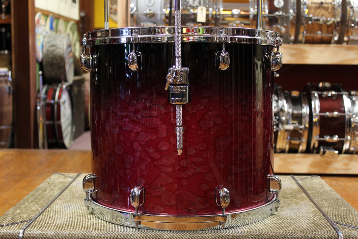 Tama Starclassic Walnut Birch Outfit in Molten Dark Raspberry Fade 16x22 8x10 9x12 14x16