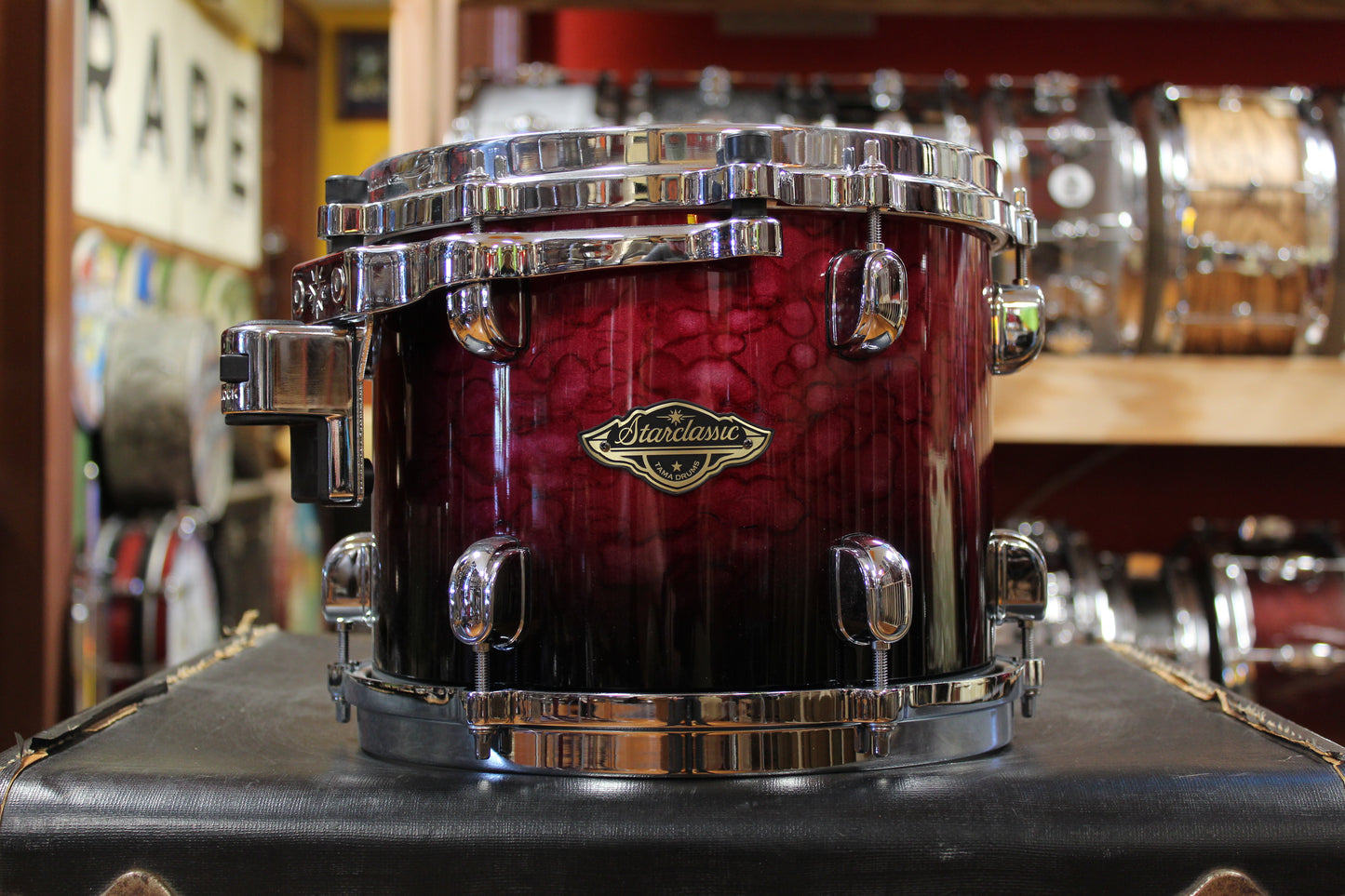 Tama Starclassic Walnut Birch Outfit in Molten Dark Raspberry Fade 16x22 8x10 9x12 14x16