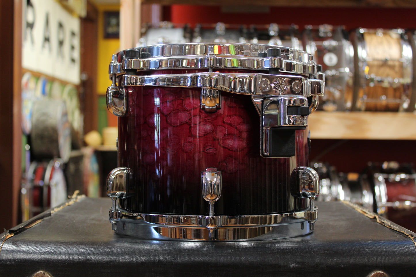 Tama Starclassic Walnut Birch Outfit in Molten Dark Raspberry Fade 16x22 8x10 9x12 14x16