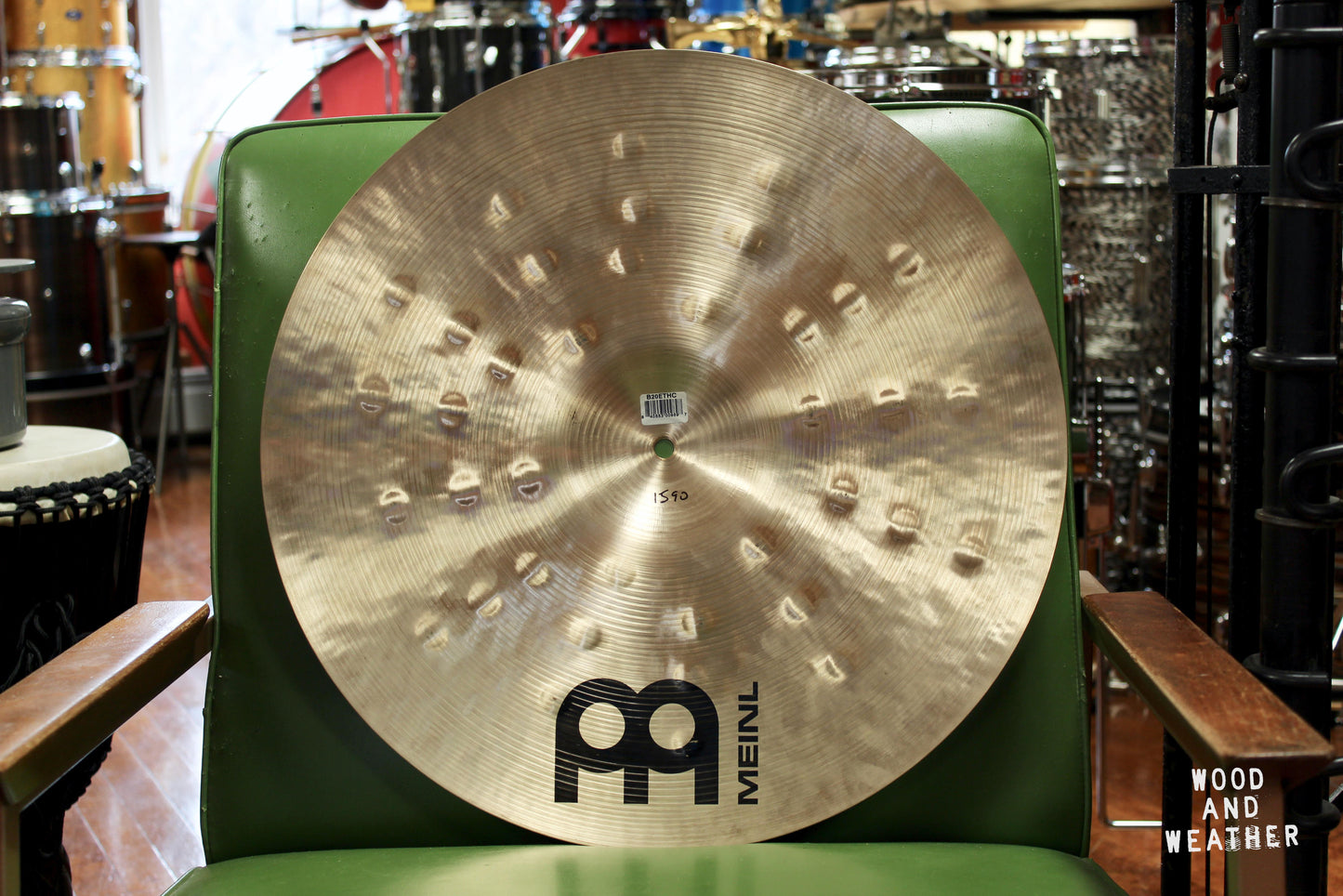 Used Meinl 20" Byzance Extra Thin Hammered Crash Cymbal 1590g