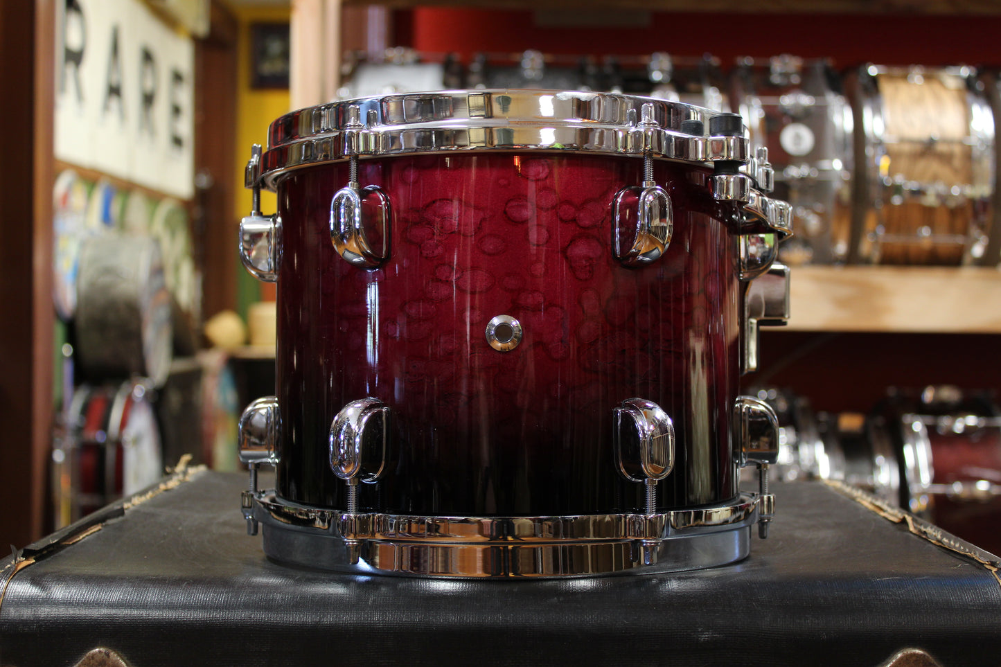 Tama Starclassic Walnut Birch Outfit in Molten Dark Raspberry Fade 16x22 8x10 9x12 14x16
