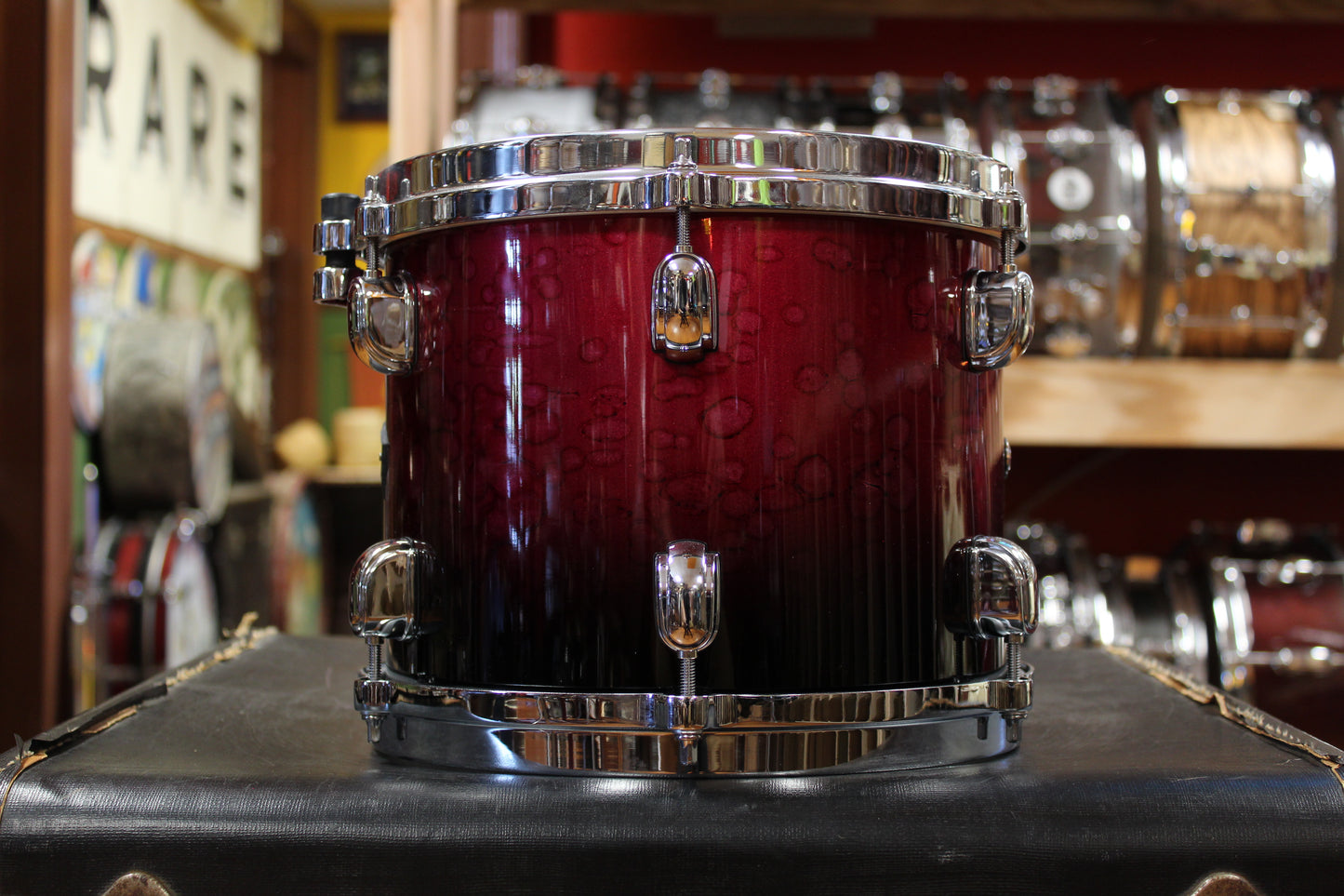 Tama Starclassic Walnut Birch Outfit in Molten Dark Raspberry Fade 16x22 8x10 9x12 14x16