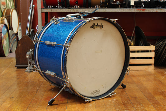 1960s Ludwig Club Date Outfit in Blue Sparkle 14x20 8x12 5x14