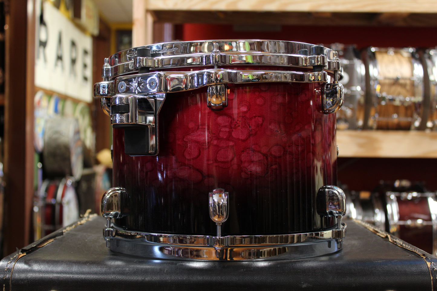 Tama Starclassic Walnut Birch Outfit in Molten Dark Raspberry Fade 16x22 8x10 9x12 14x16