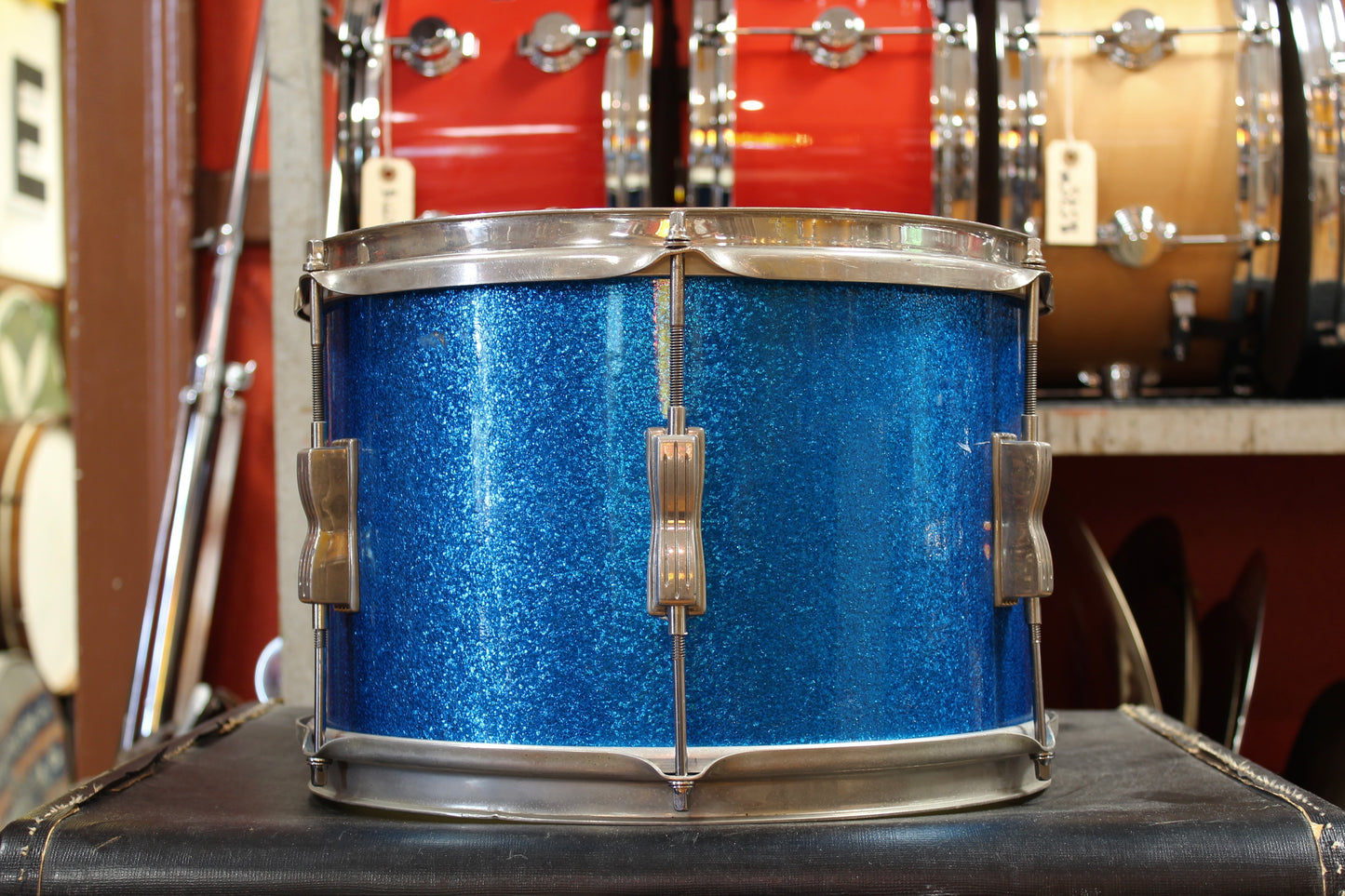 1960s Ludwig Club Date Outfit in Blue Sparkle 14x20 8x12 5x14
