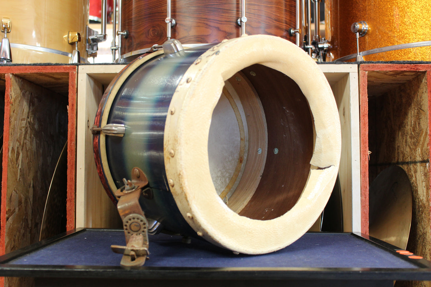 1930s Slingerland 9x13 Radio King Tom in Blue and Silver Duco