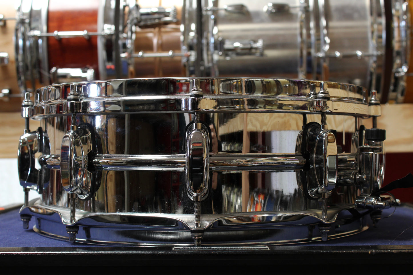 Early 2000s Tama 5x14 Stewart Copeland Signature Chrome Over Brass Snare Drum