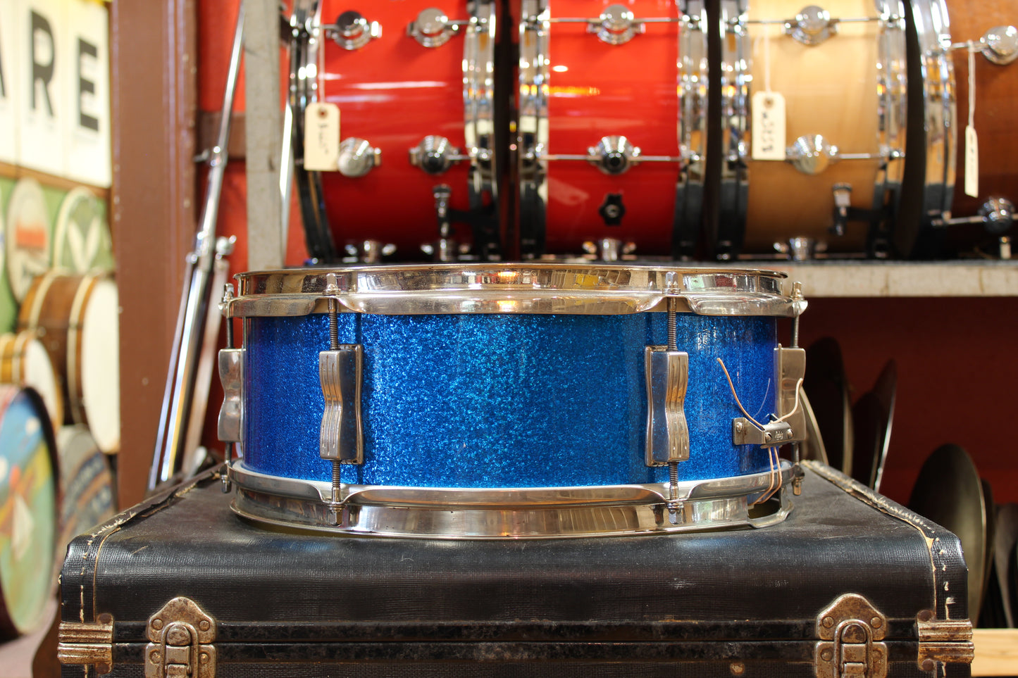 1960s Ludwig Club Date Outfit in Blue Sparkle 14x20 8x12 5x14