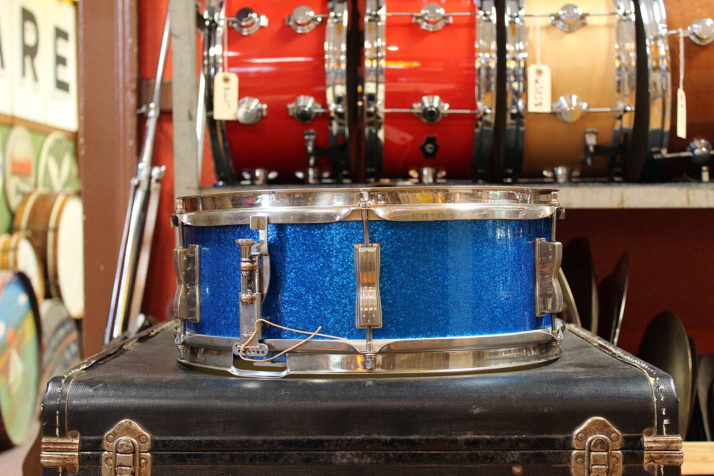 1960s Ludwig Club Date Outfit in Blue Sparkle 14x20 8x12 5x14