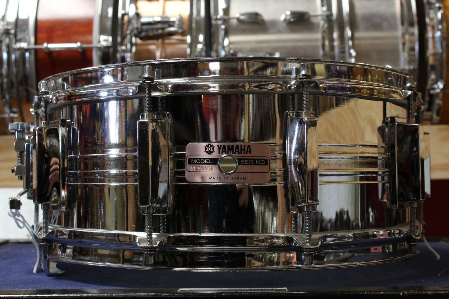 1980s Yamaha 5.5x14 SD955MA Model Steel Snare Drum