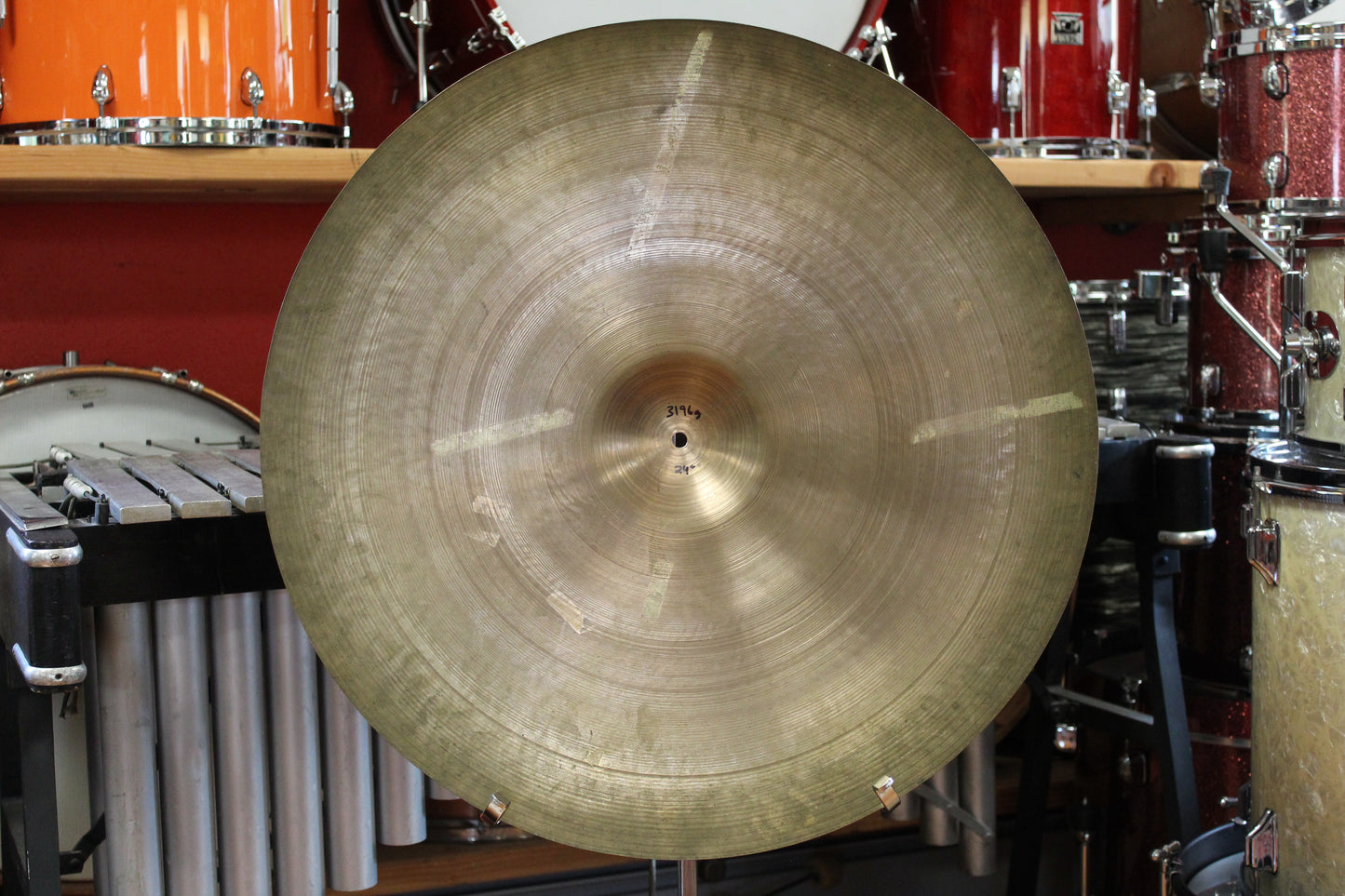 1946-53 A. Zildjian 24" Trans Stamp Ride 3196g