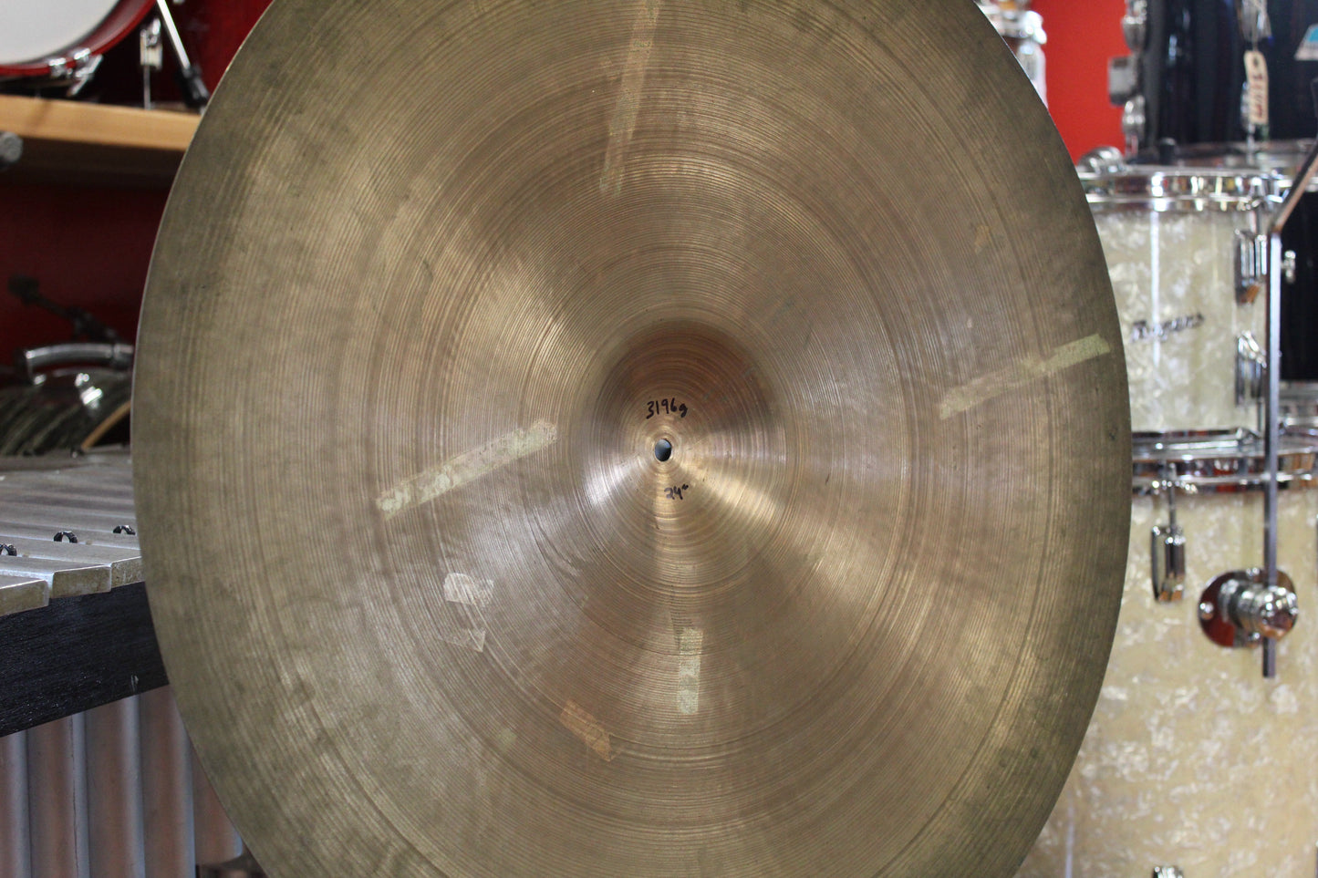 1946-53 A. Zildjian 24" Trans Stamp Ride 3196g