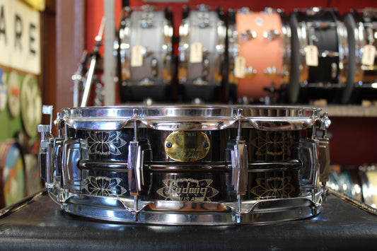 1990s Ludwig 5x14 Limited Edition Engraved Black Beauty #144