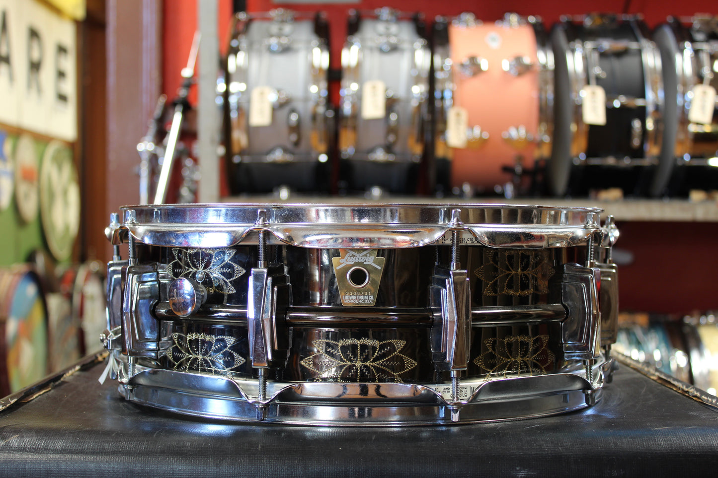 1990s Ludwig 5x14 Limited Edition Engraved Black Beauty #144