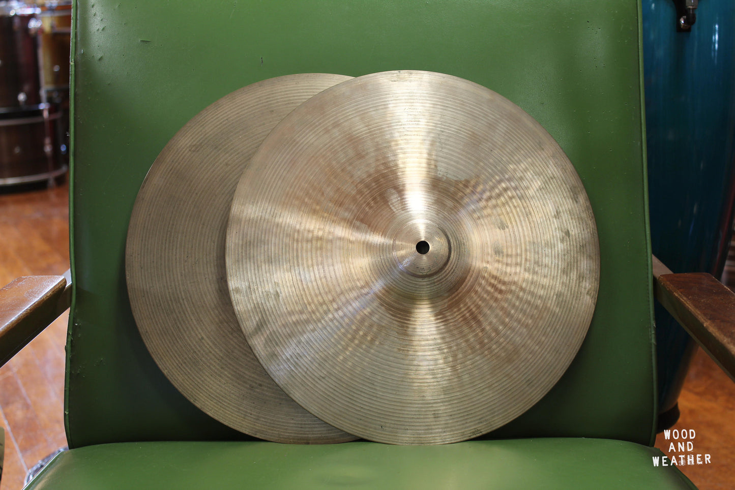 1970s A. Zildjian 14" New Beat Hi-Hat Cymbals 845/1395g