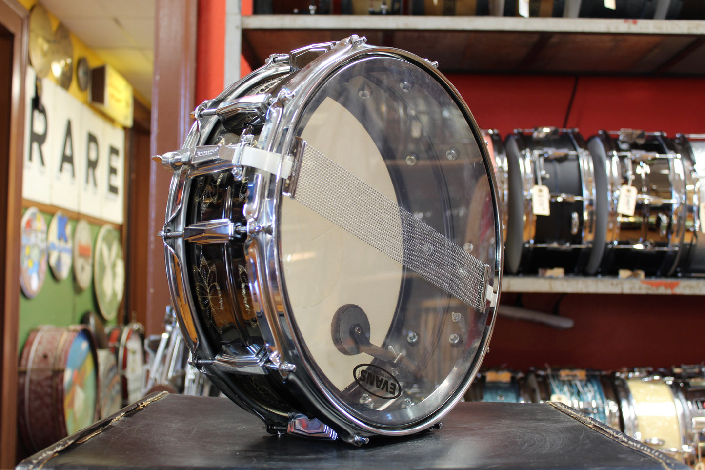 1990s Ludwig 5x14 Limited Edition Engraved Black Beauty #144