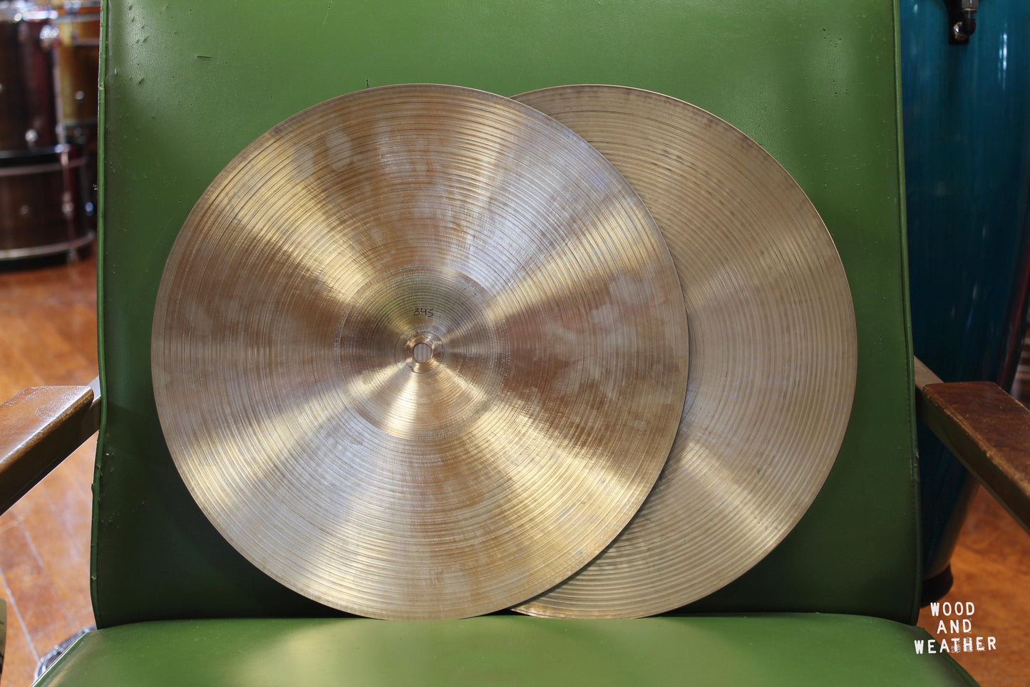 1970s A. Zildjian 14" New Beat Hi-Hat Cymbals 845/1395g