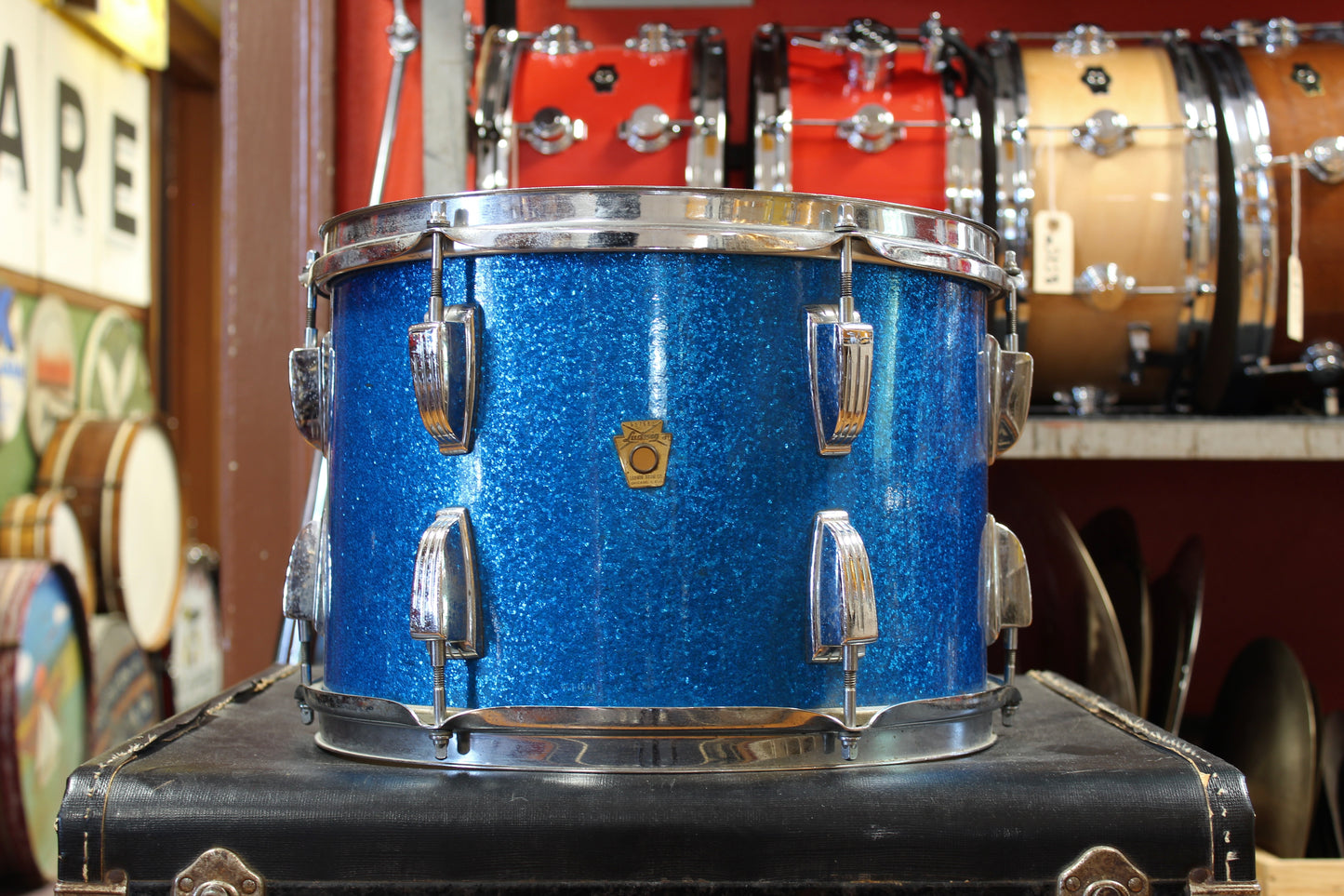 1960s Ludwig Hollywood Outfit in Blue Sparkle 14x22 8x12 9x13 16x16