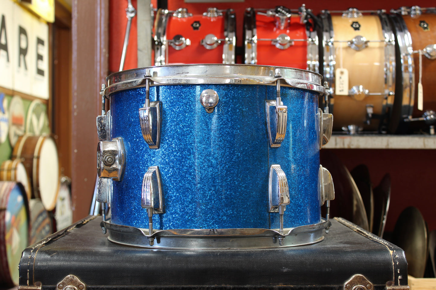 1960s Ludwig Hollywood Outfit in Blue Sparkle 14x22 8x12 9x13 16x16