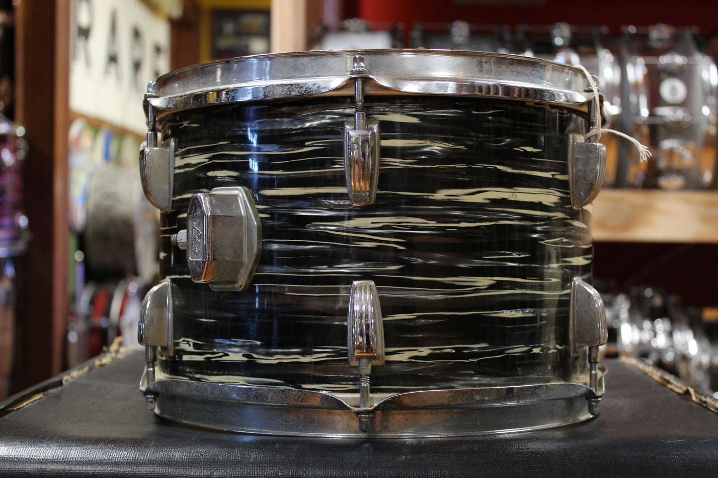 1969 Ludwig Hollywood in Black Oyster Pearl 14x22 8x12 9x13 16x16