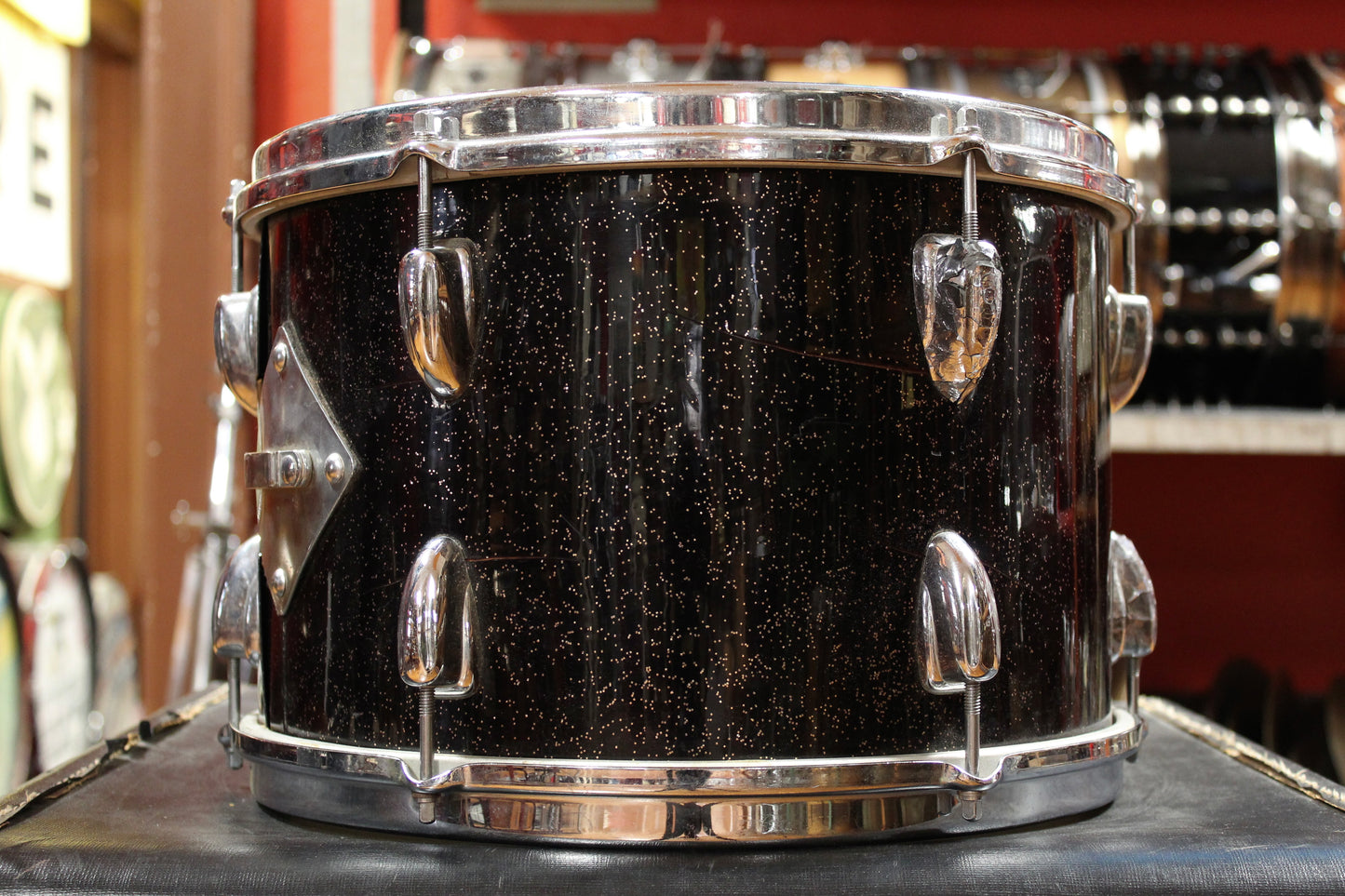 1950s Slingerland 9x13 Tom in Sparkling Black Pearl