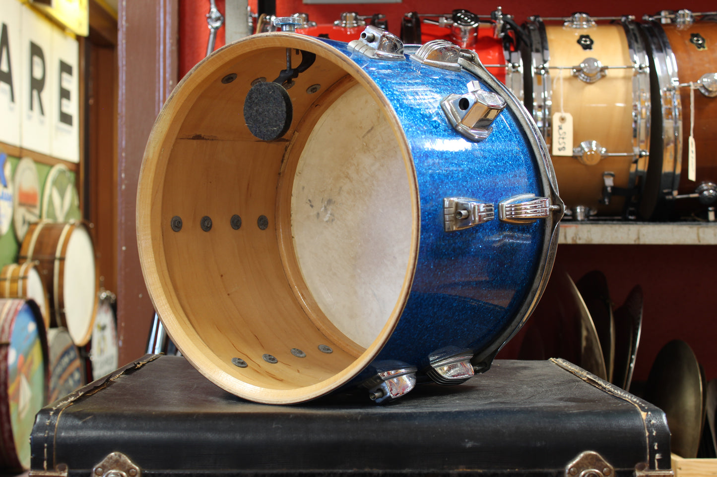 1960s Ludwig Hollywood Outfit in Blue Sparkle 14x22 8x12 9x13 16x16