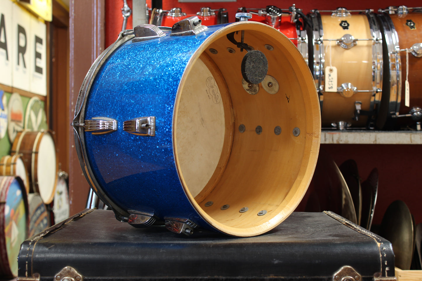 1960s Ludwig Hollywood Outfit in Blue Sparkle 14x22 8x12 9x13 16x16