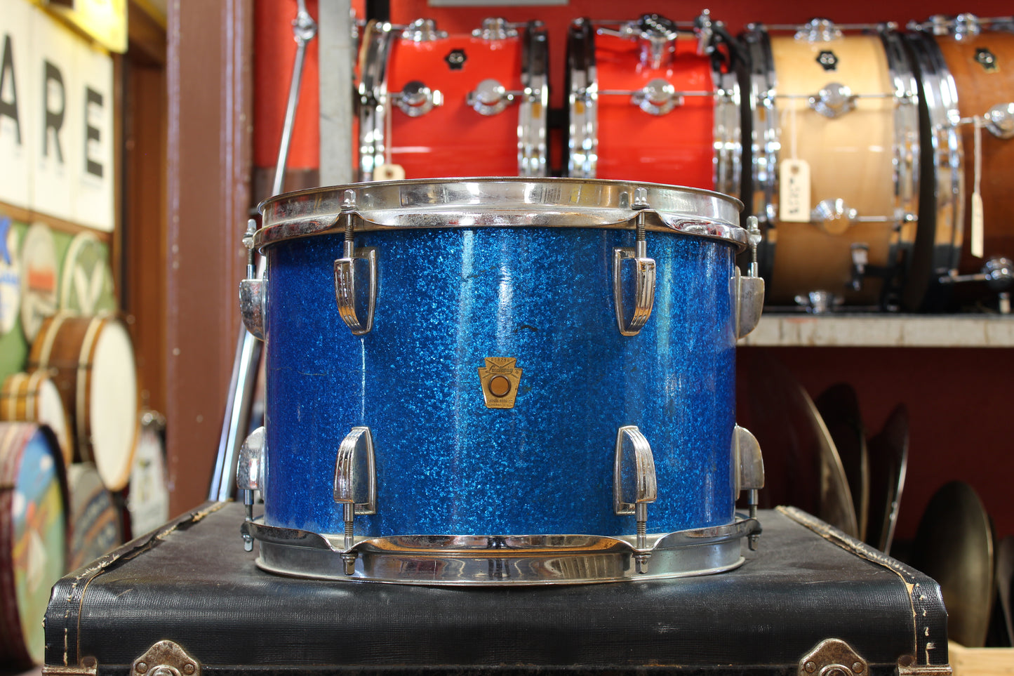 1960s Ludwig Hollywood Outfit in Blue Sparkle 14x22 8x12 9x13 16x16