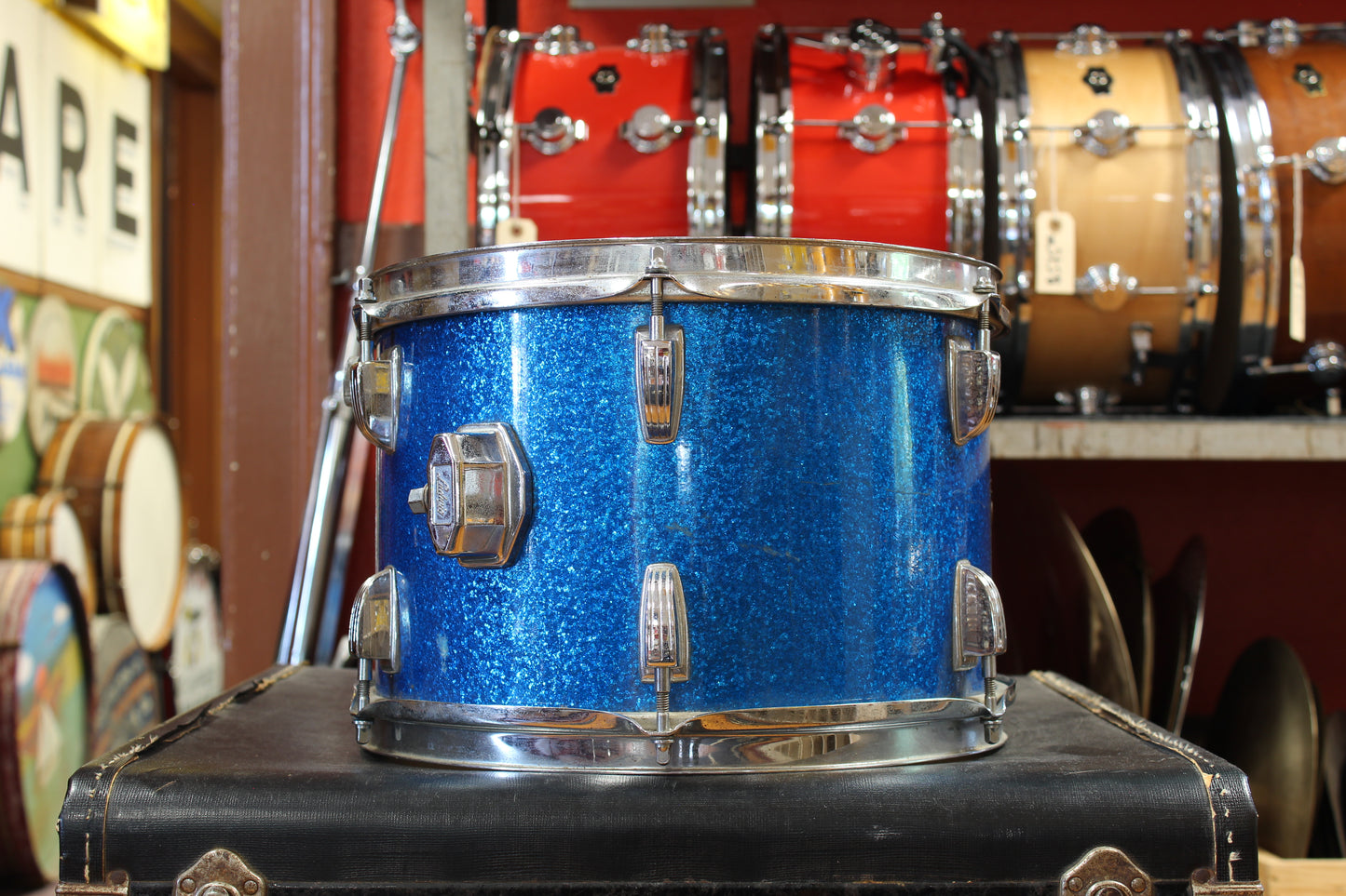 1960s Ludwig Hollywood Outfit in Blue Sparkle 14x22 8x12 9x13 16x16