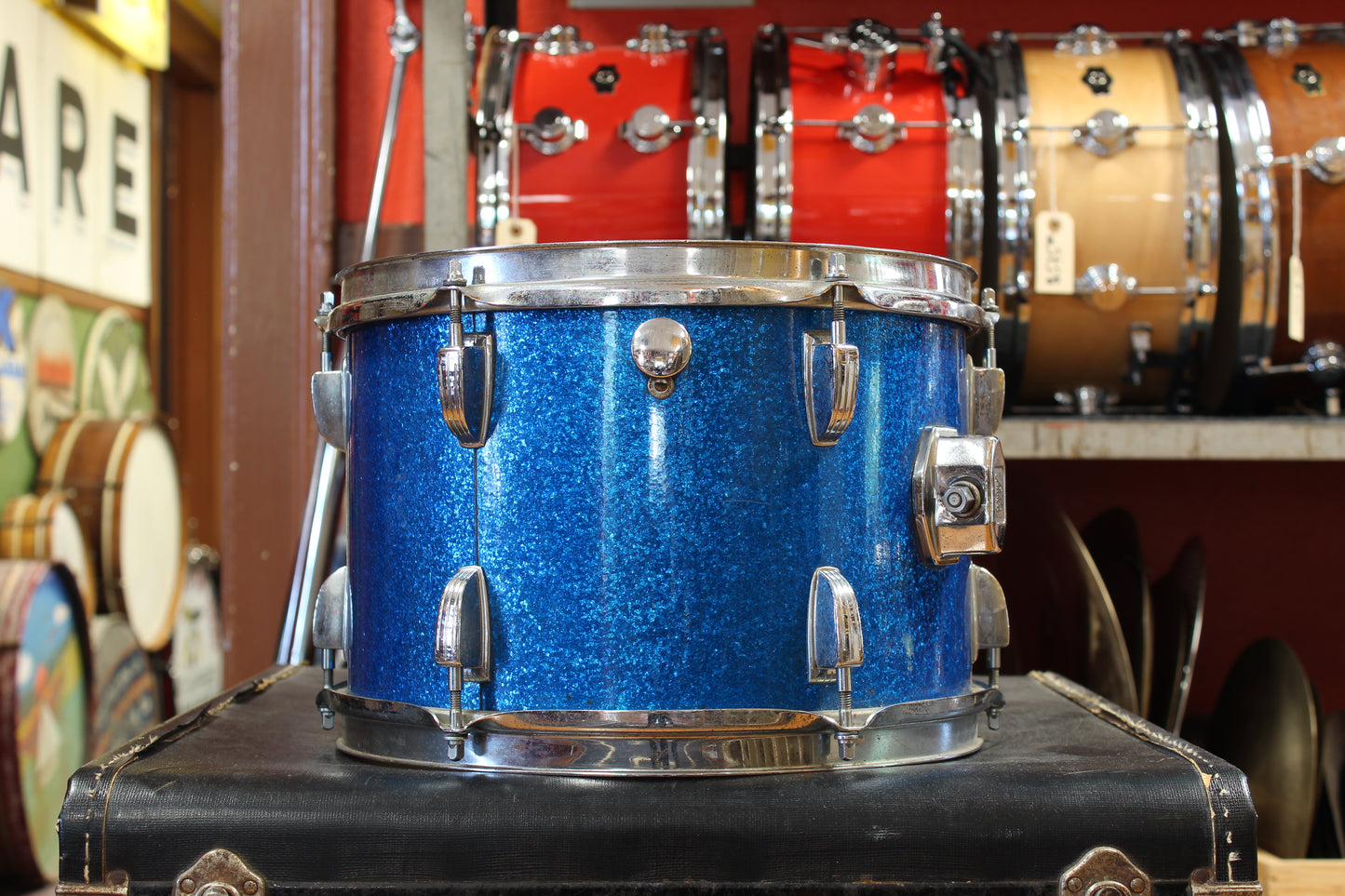 1960s Ludwig Hollywood Outfit in Blue Sparkle 14x22 8x12 9x13 16x16
