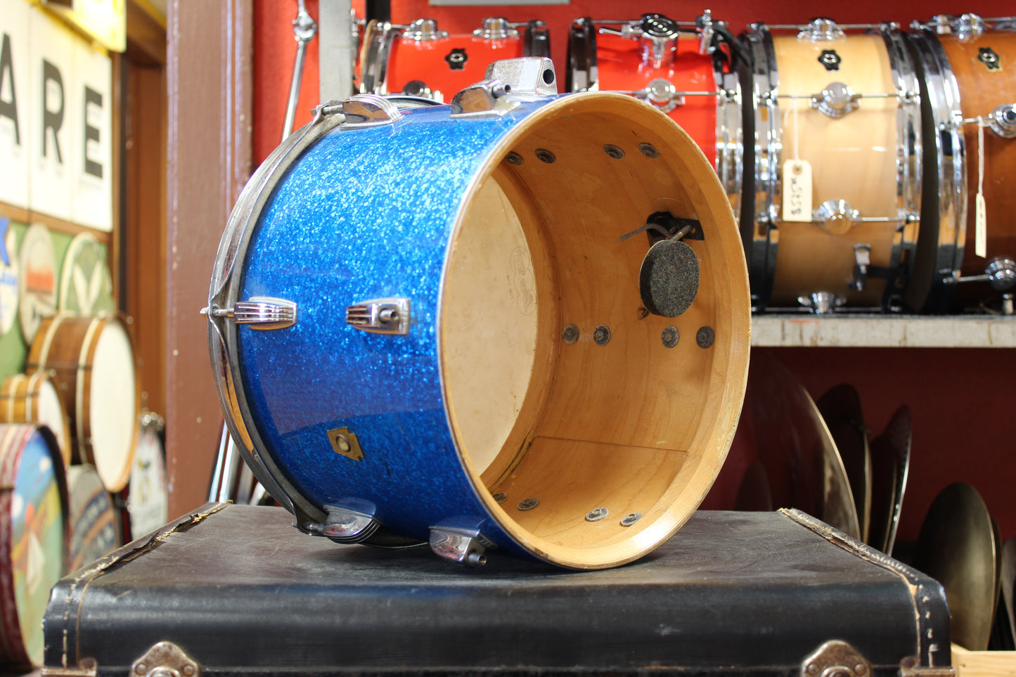 1960s Ludwig Hollywood Outfit in Blue Sparkle 14x22 8x12 9x13 16x16