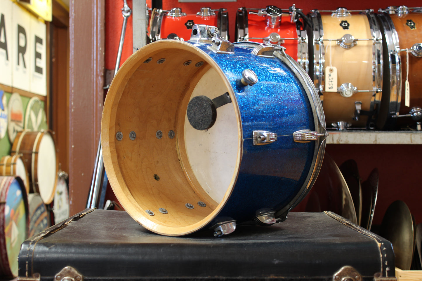 1960s Ludwig Hollywood Outfit in Blue Sparkle 14x22 8x12 9x13 16x16