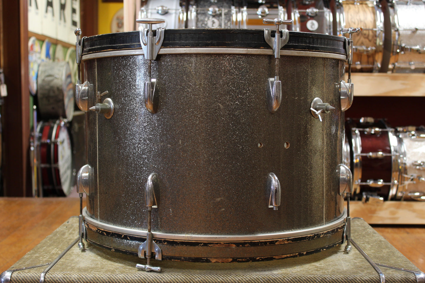 1950s Gretsch 14x22 Bass Drum in Starlight Sparkle