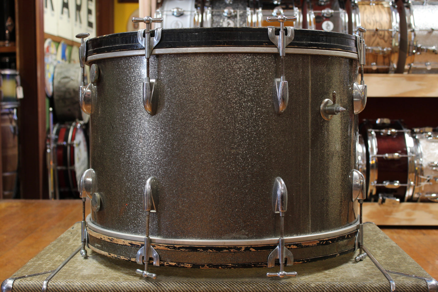 1950s Gretsch 14x22 Bass Drum in Starlight Sparkle