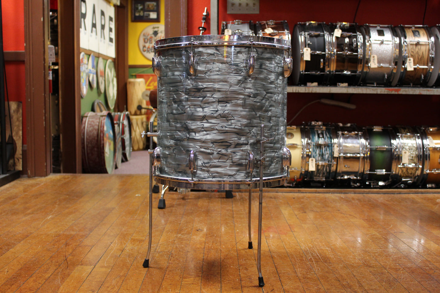 1950s Gretsch Broadkaster Outfit in Midnight Blue Pearl 14x22 9x13 16x16