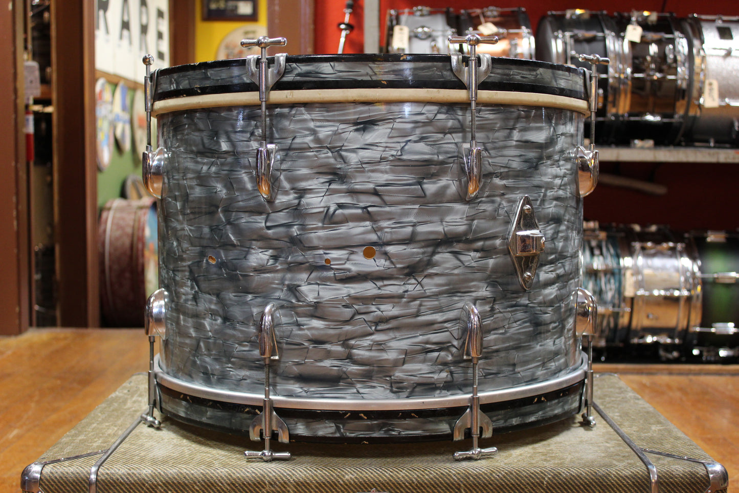 1950s Gretsch Broadkaster Outfit in Midnight Blue Pearl 14x22 9x13 16x16