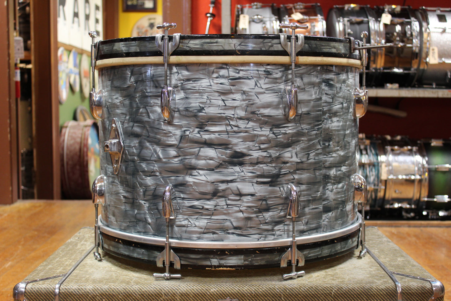 1950s Gretsch Broadkaster Outfit in Midnight Blue Pearl 14x22 9x13 16x16