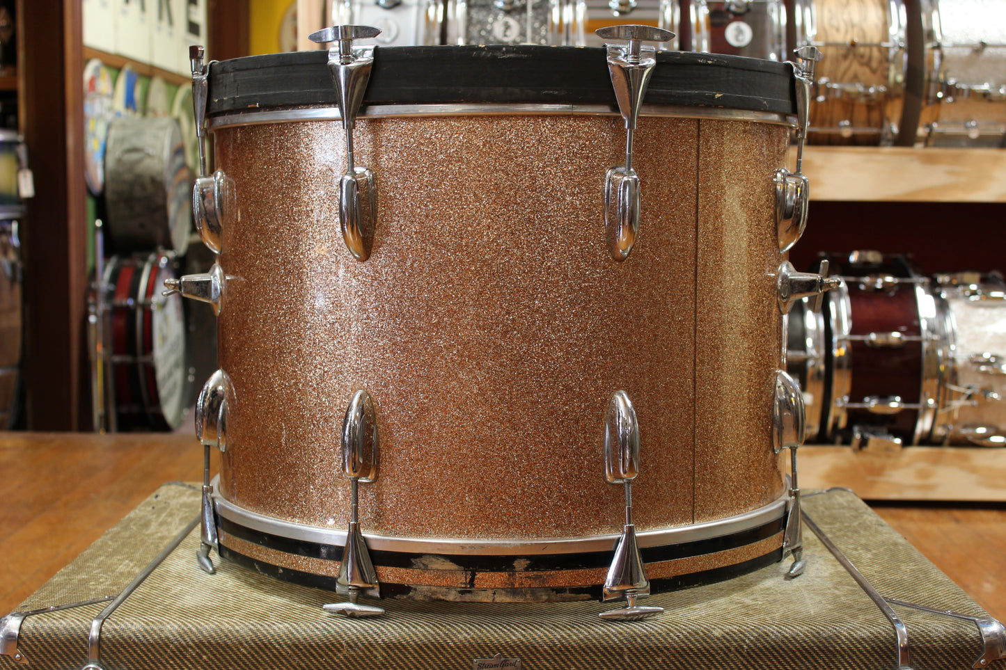 1960s Slingerland 14x20 Bass Drum in Sparkling Champagne Pearl