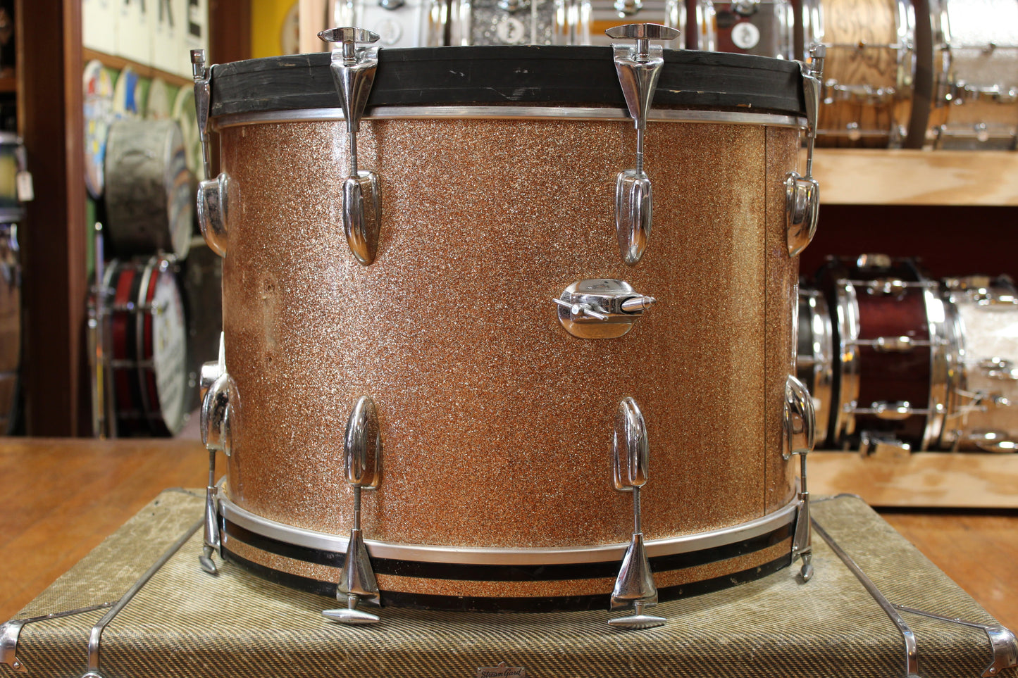1960s Slingerland 14x20 Bass Drum in Sparkling Champagne Pearl